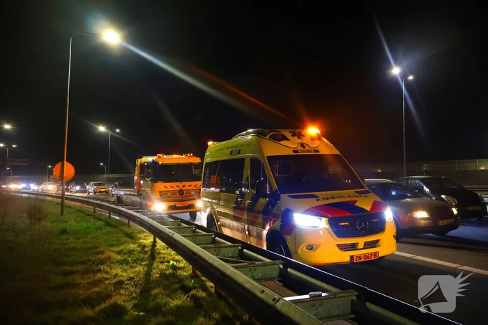 Tunnel afgesloten door ongeval met motorrijder