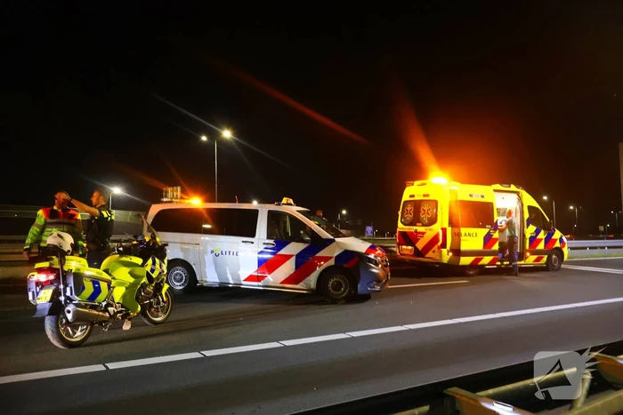 Tunnel afgesloten door ongeval met motorrijder