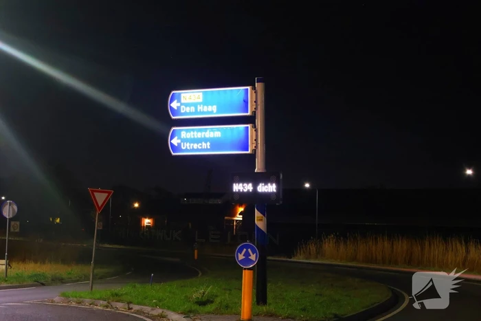 Tunnel afgesloten door ongeval met motorrijder