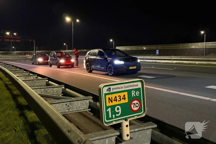 Tunnel afgesloten door ongeval met motorrijder