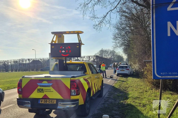 Twee voertuigen beschadigd bij aanrijding