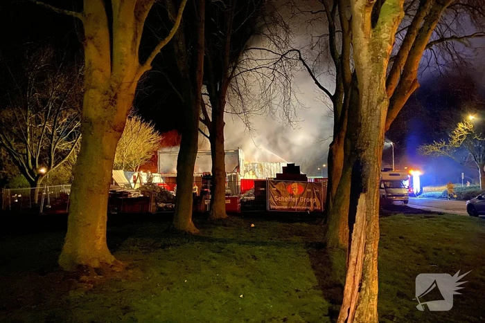 Oude brandweerkazerne gaat in vlammen op