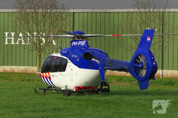 Politiehelikopter biedt directe ondersteuning bij noodsituatie