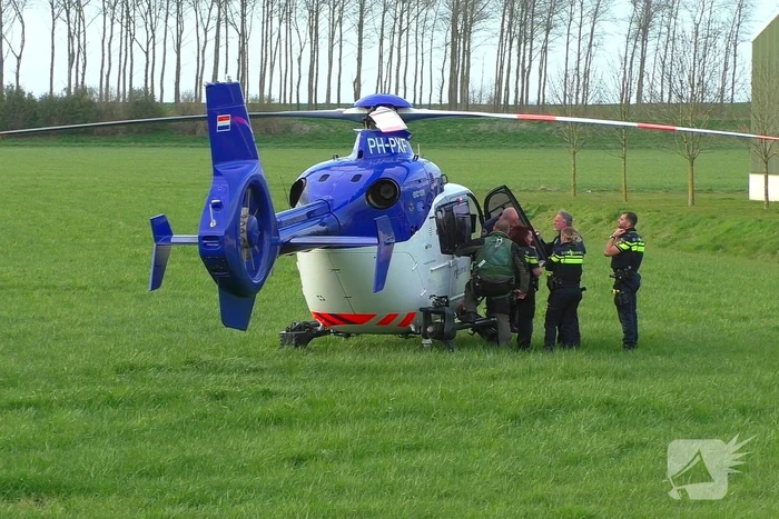 Politiehelikopter biedt directe ondersteuning bij noodsituatie