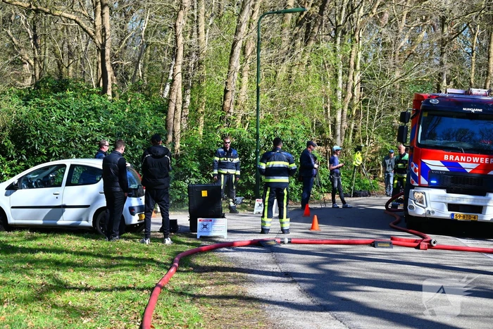 Flinke brand in natuurgebied