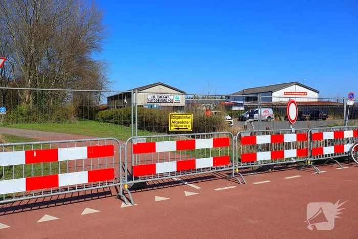 Zandzakken geplaatst ter voorkoming van overstroming