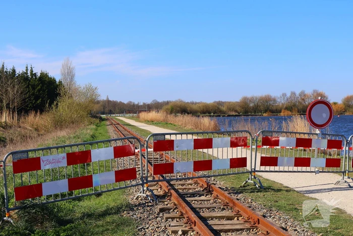Zandzakken geplaatst ter voorkoming van overstroming