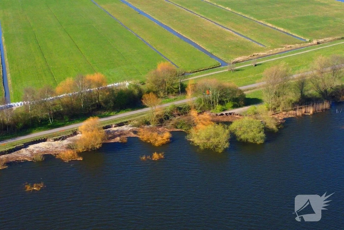 Zandzakken geplaatst ter voorkoming van overstroming
