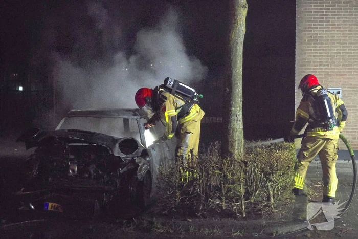 Geparkeerde auto verwoest door brand