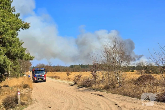 NL-alert voor brand in heidegebied