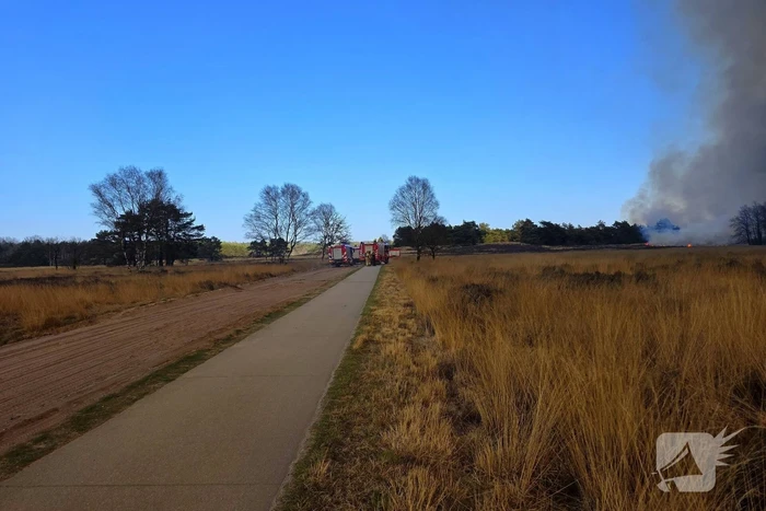 NL-alert voor brand in heidegebied