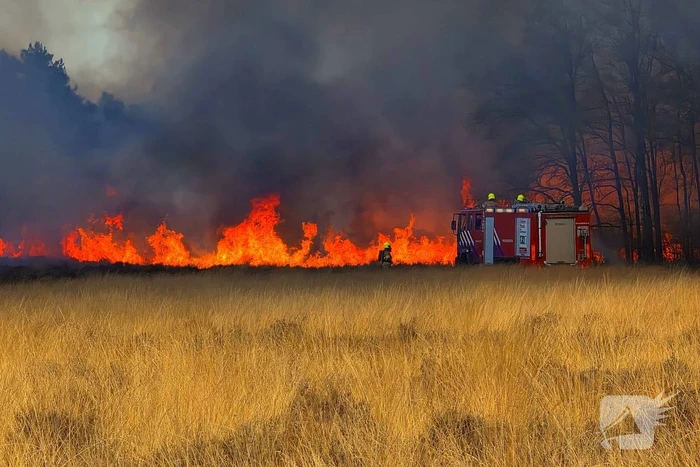 NL-alert voor brand in heidegebied