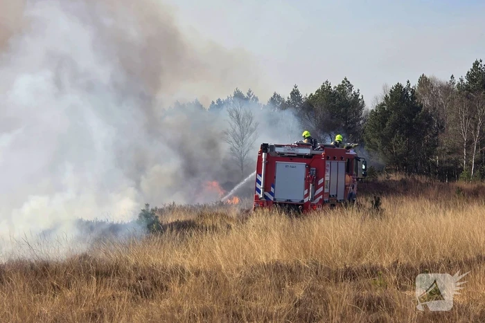NL-alert voor brand in heidegebied