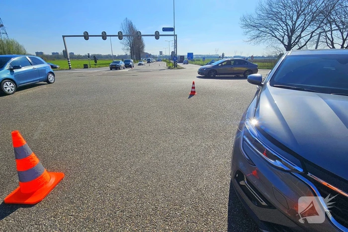 Ongeval tussen auto en motor