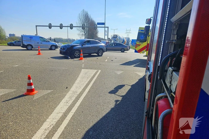 Ongeval tussen auto en motor