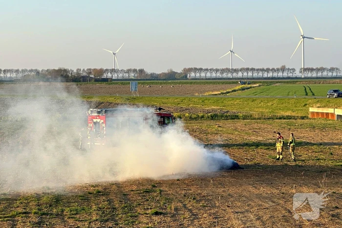 Derde keer brand op weiland in twee dagen tijd