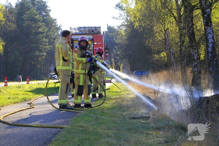 Stuk militair gebied afgebrand