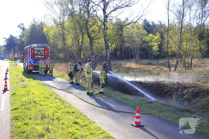 Stuk militair gebied afgebrand