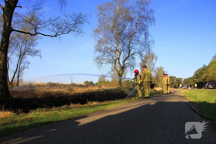Stuk militair gebied afgebrand
