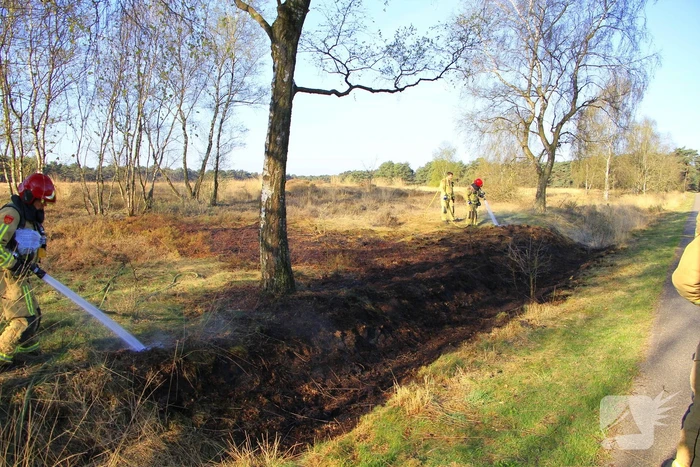 Stuk militair gebied afgebrand
