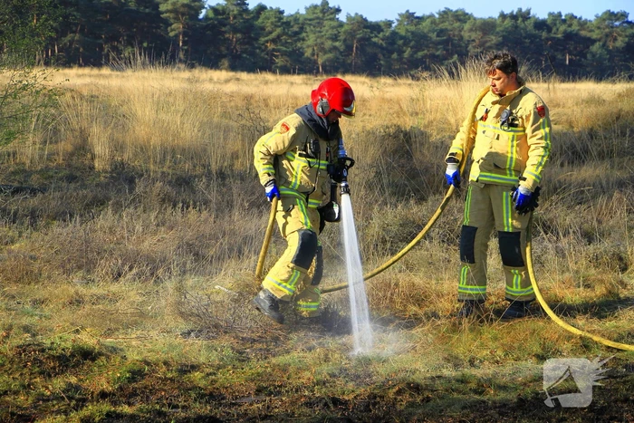 Stuk militair gebied afgebrand