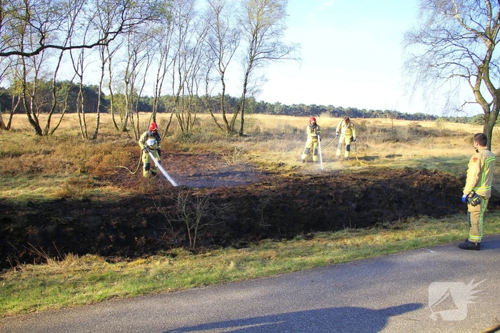 Stuk militair gebied afgebrand