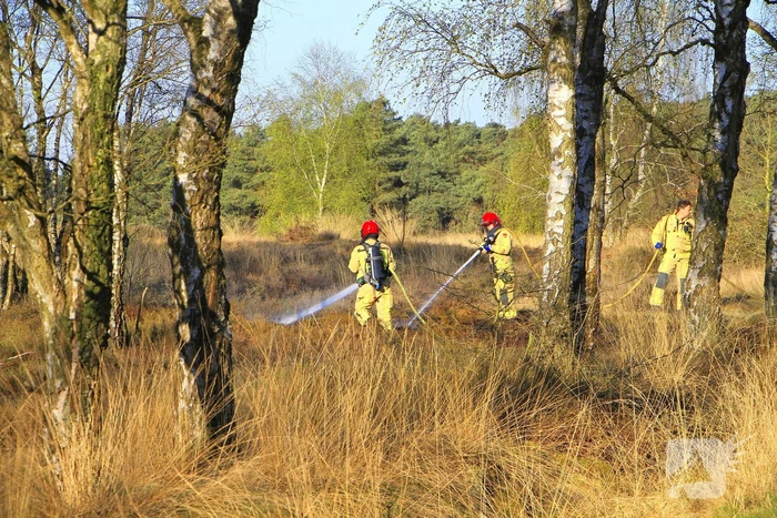 Stuk militair gebied afgebrand