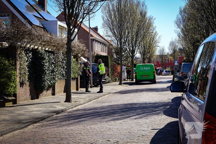 Fietsster aangereden door bestelbus