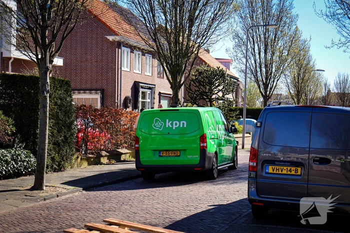 Fietsster aangereden door bestelbus