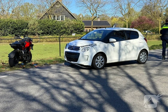Ongeval tussen motorrijder en automobilist