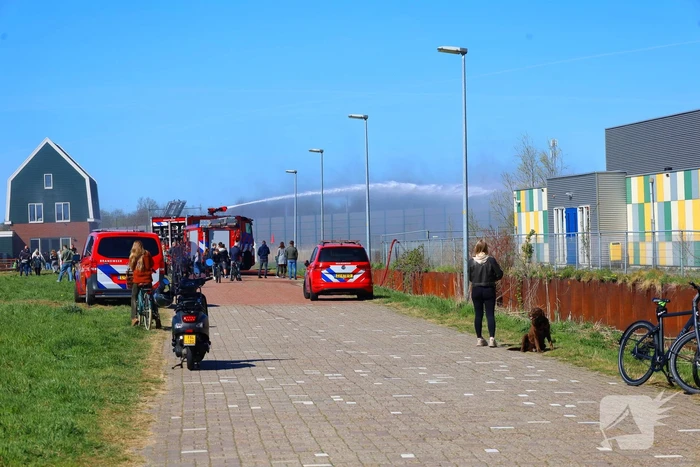 Brand in riet geblust door brandweer