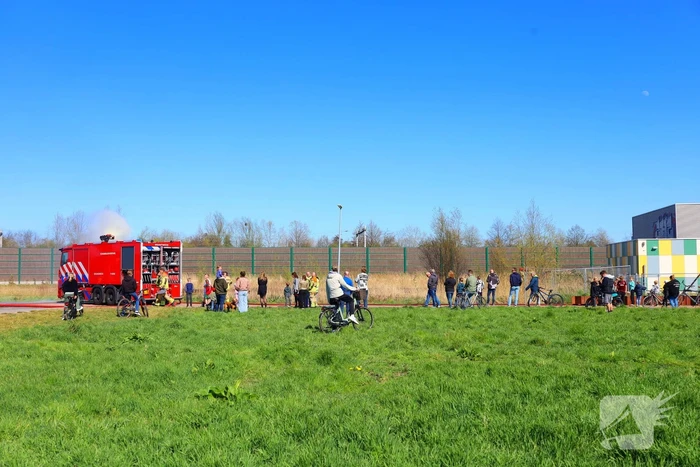 Brand in riet geblust door brandweer