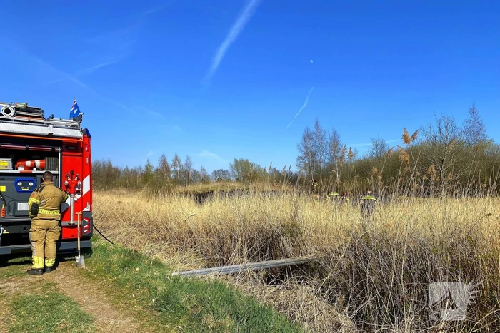 Veel rookontwikkeling bij brand in rietkraag