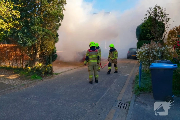 Bouwcontainer geblust door brandweer