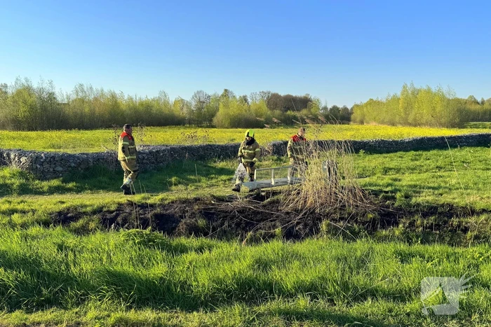 Bermbrand snel onder controle