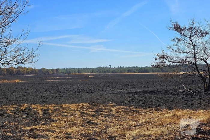 Rook waargenomen op heide brandweer blust brand