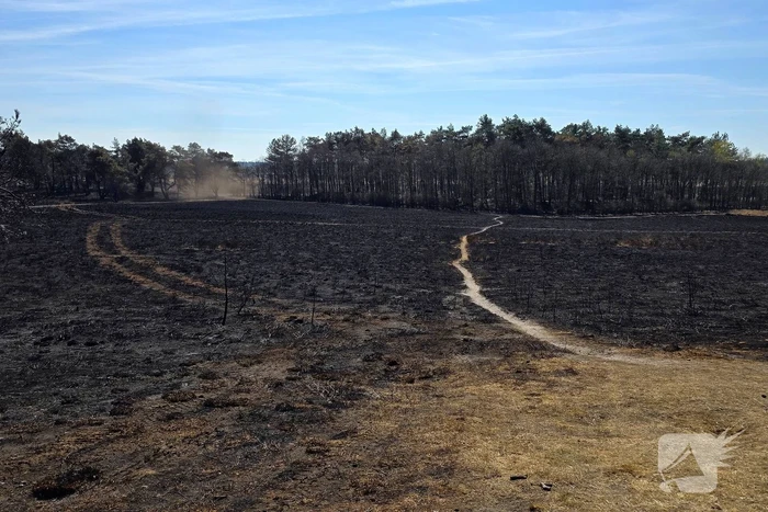Rook waargenomen op heide brandweer blust brand