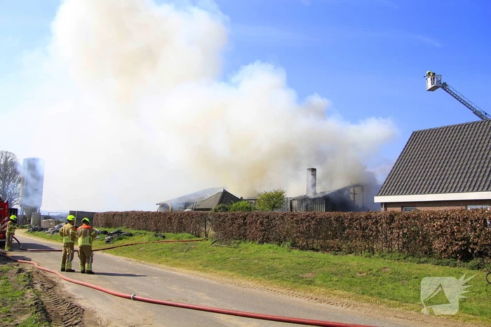 Brandweer ingezet voor grote brand