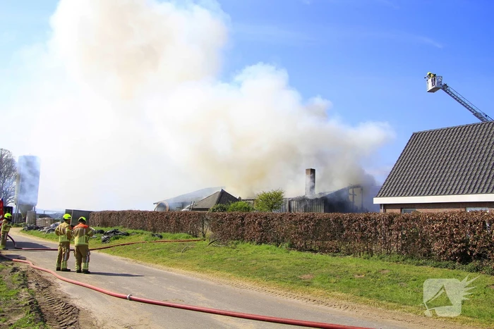 Brandweer ingezet voor grote brand