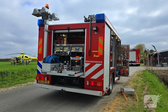 Persoon bekneld geraakt bij incident