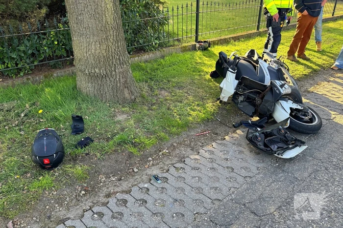 Scooter flink beschadigd na val
