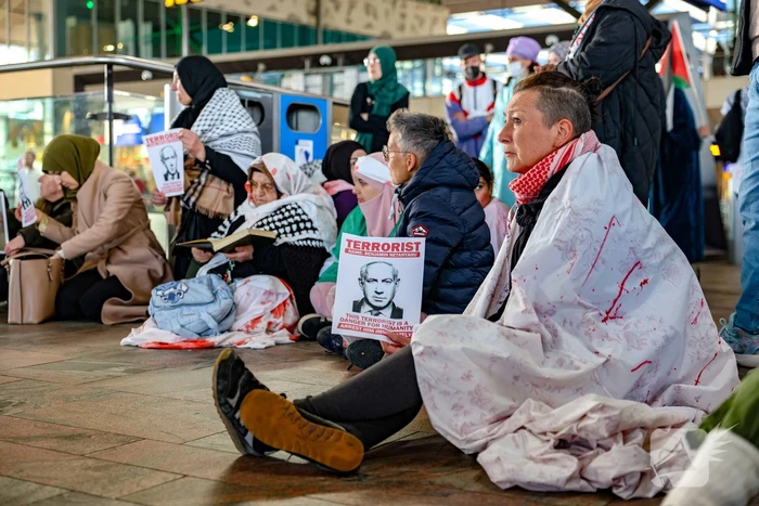 Protest tegen gebeurtenissen in Gaza