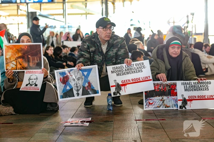 Protest tegen gebeurtenissen in Gaza