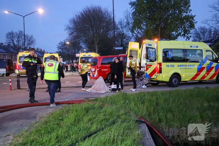 Voorgevel ingestort na mogelijk explosie