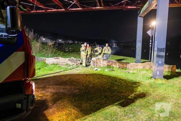 Brand ontstaan in boomstronk