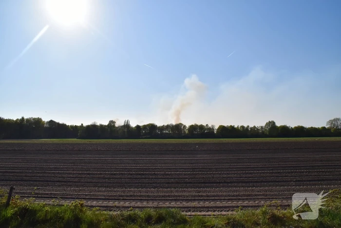 Verschillende hulpdiensten assisteren bij grote bosbrand