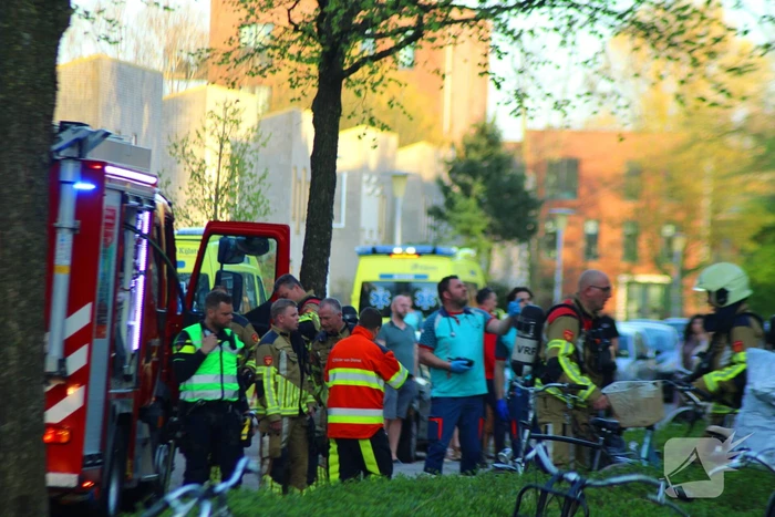 Rook stijgt op uit appartement