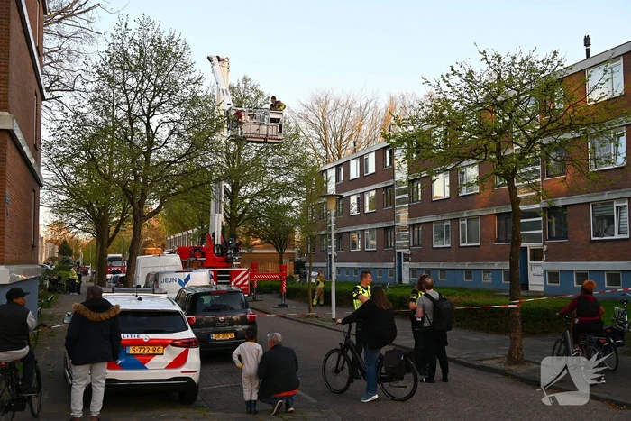 Rook stijgt op uit appartement