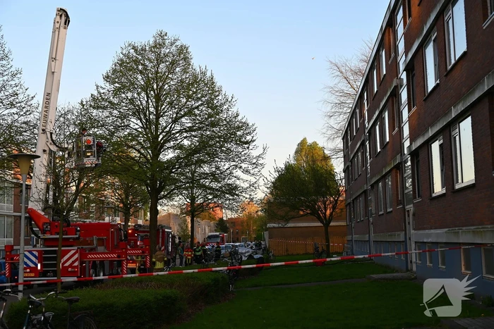 Rook stijgt op uit appartement