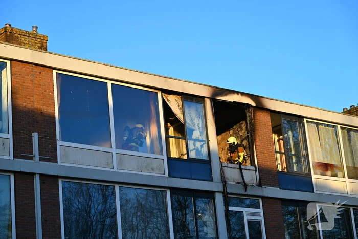 Rook stijgt op uit appartement